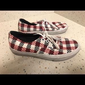 Van’s plaid lace up sneakers